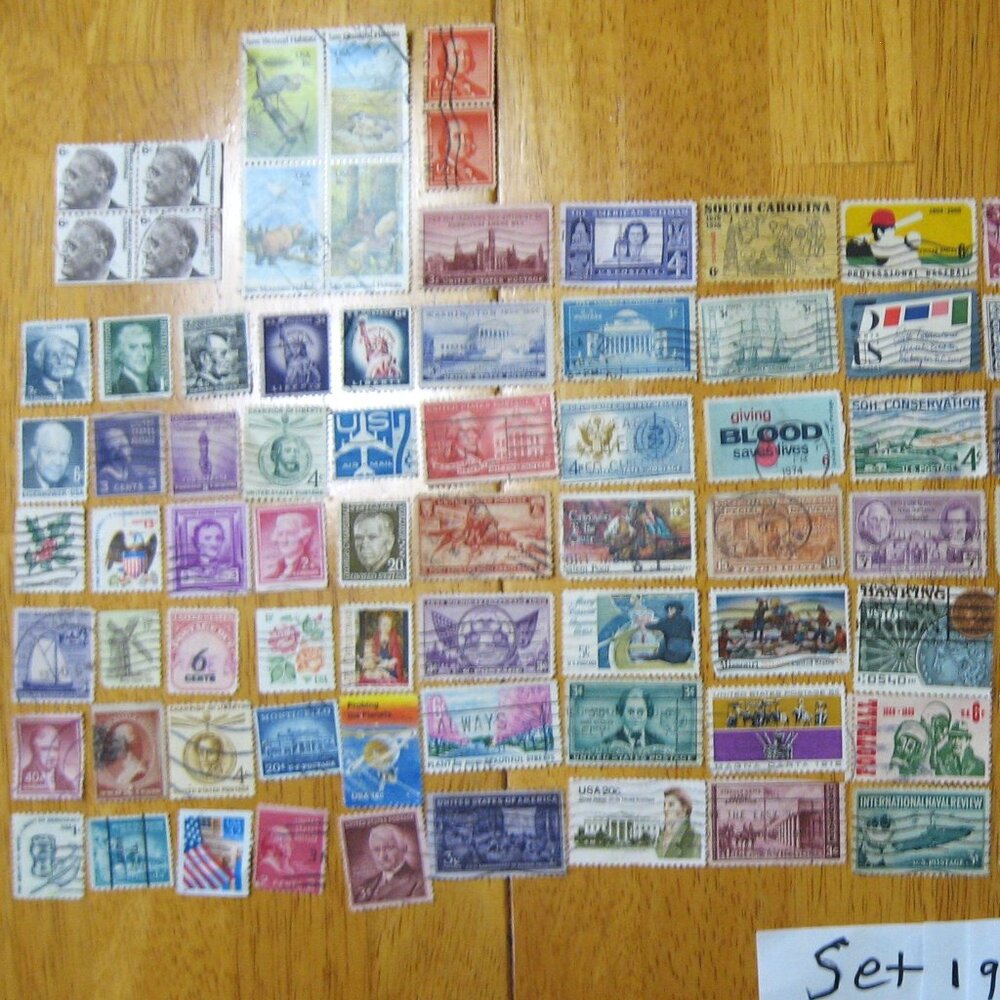 COPY - Lot Of 100 Assorted U.S. Stamps mostly from 1950 through 1981